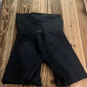 Beyond the Bump Charcoal Spacedye Maternity Biker Shorts - Sz S